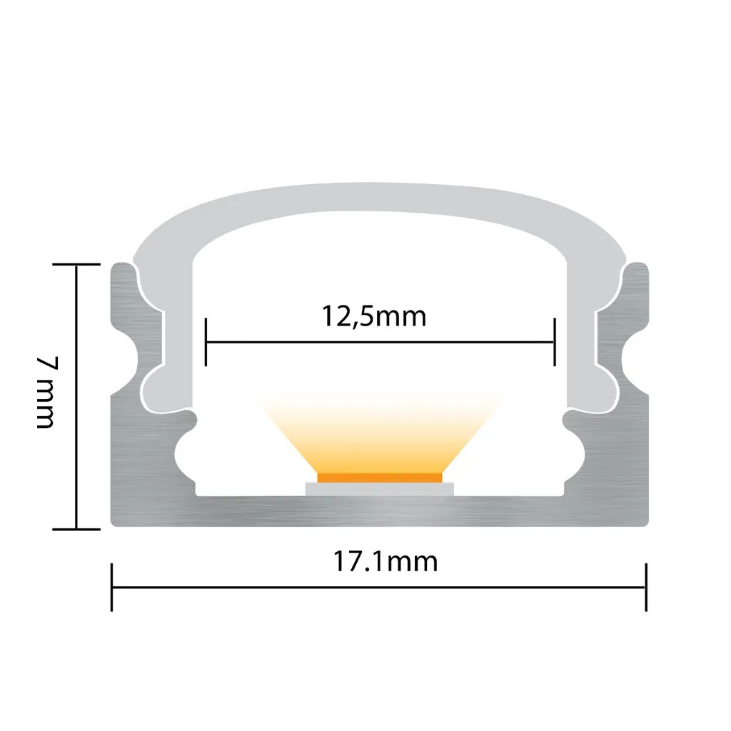 109011 - 2 m Led Profile Surface Alu-Ldp 3