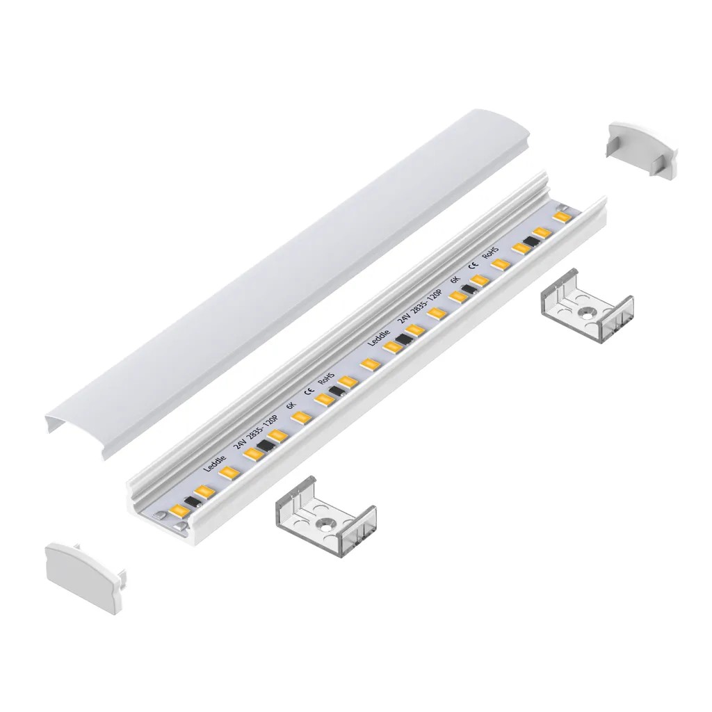 109023 - 2 m Led Profile Surface White Alu-Ldp 2