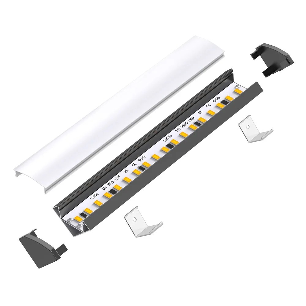 109030 - 1 m Led Profile Corner Black-Ldp 2