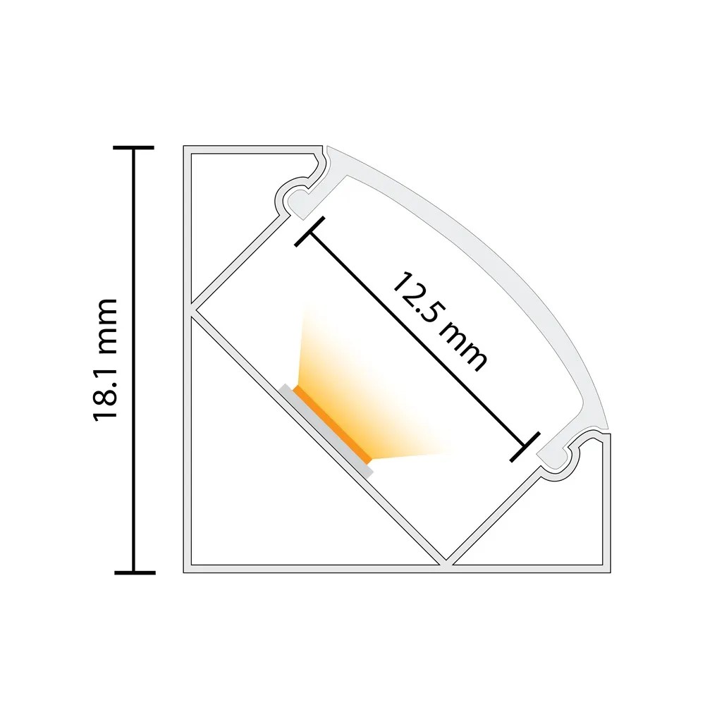 109032 - 1 m Led Profile Corner White-Ldp 3