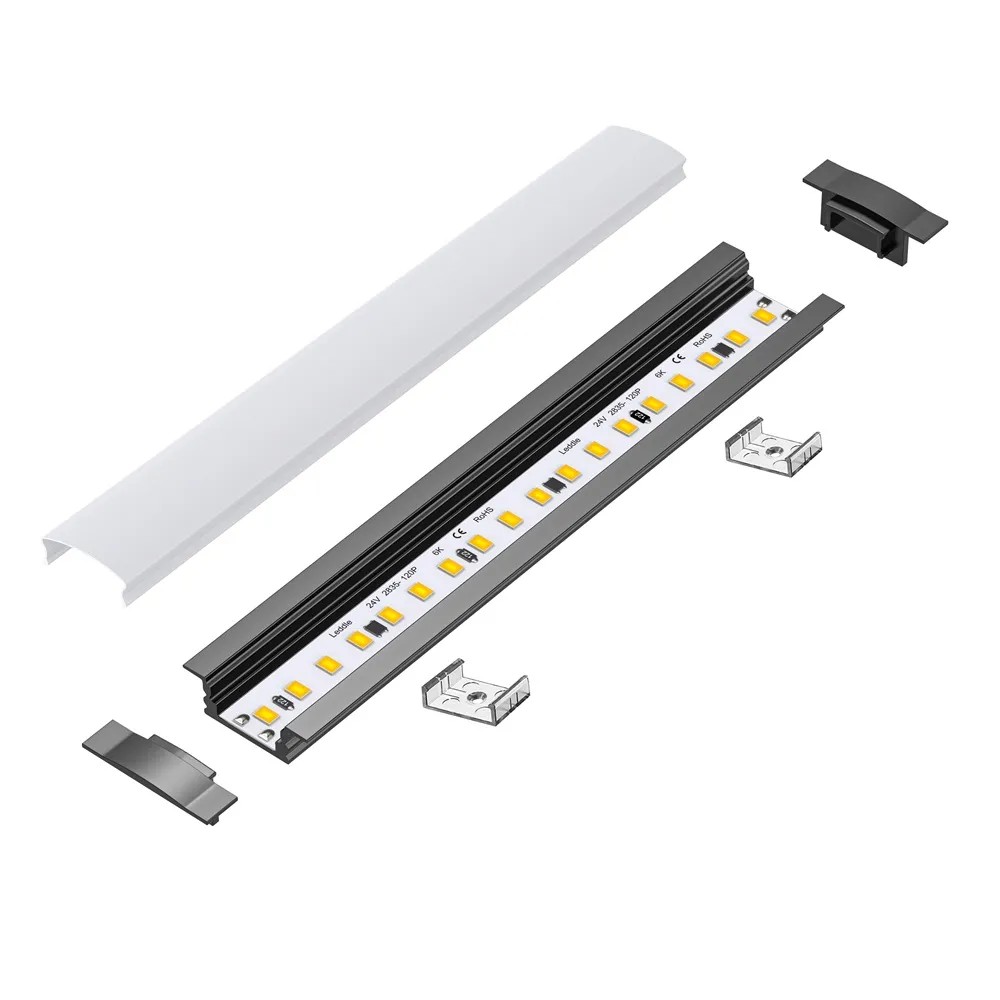 109072-2 m Led Profile Recessed 1 Black-Ldp 2