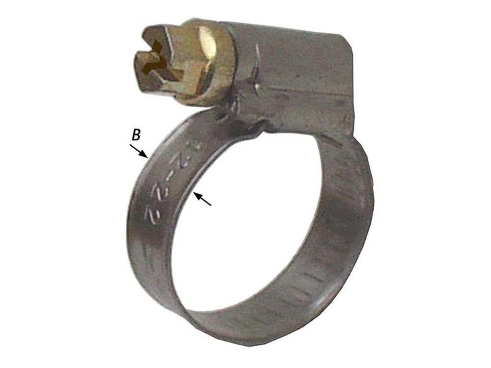 2 Darmklemmen, Inoxband 12-22 mm