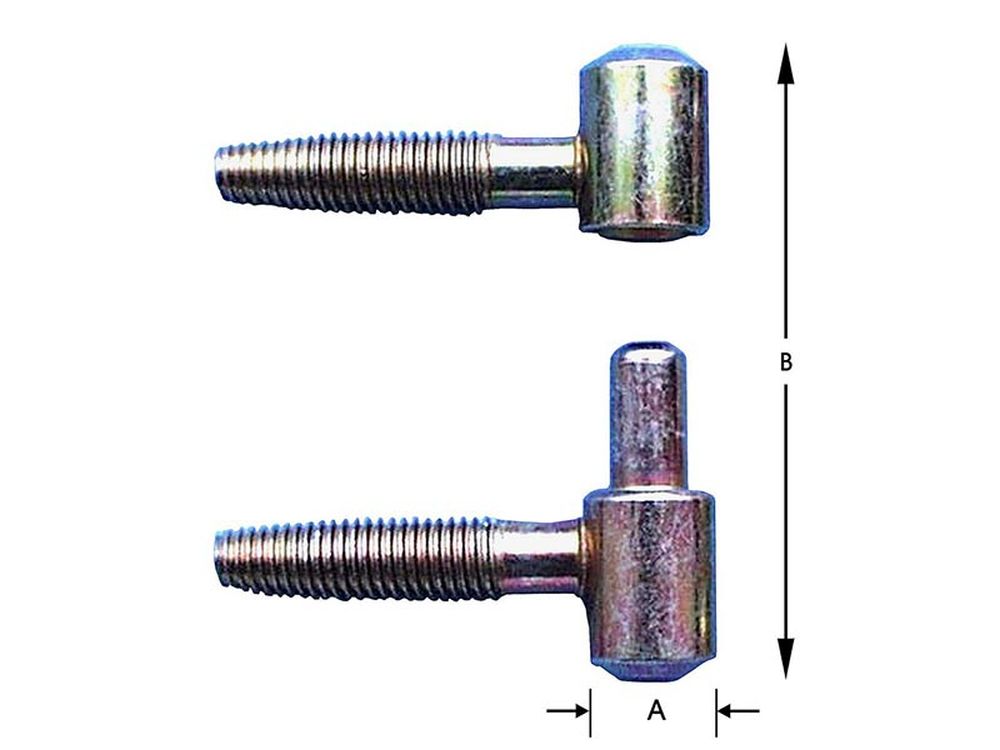 2 Fitsen, Type Anuba, Verzinkt 13 mm