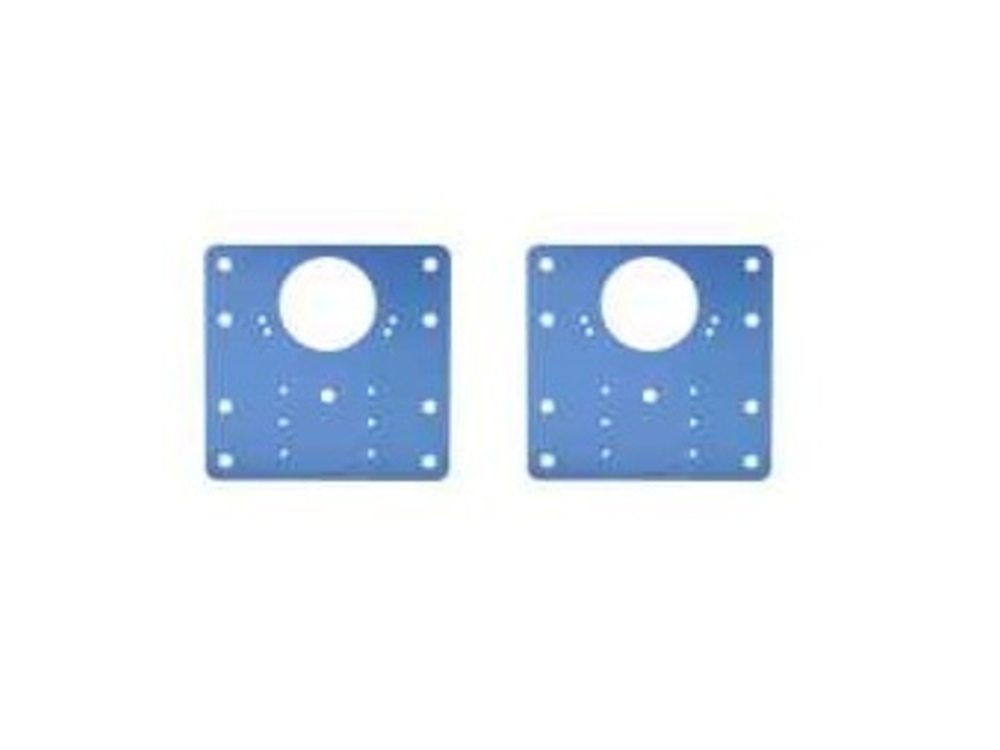2 Herstelplaten, Rvs, Vr Potscharnier Diam 35 mm