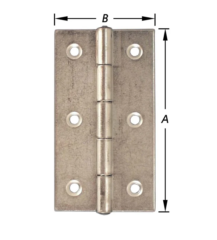 2 Smalle Scharnieren, Verzinkt 40x25mm