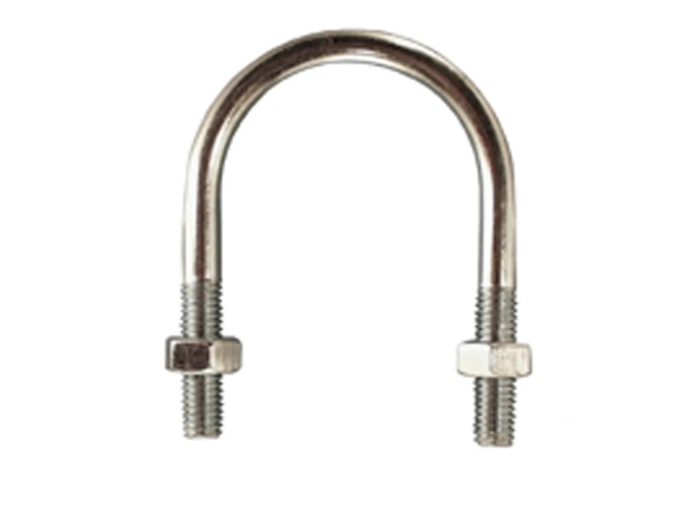 2 U-Bouten + Moeren + Plaatjes 8x63 80 mm