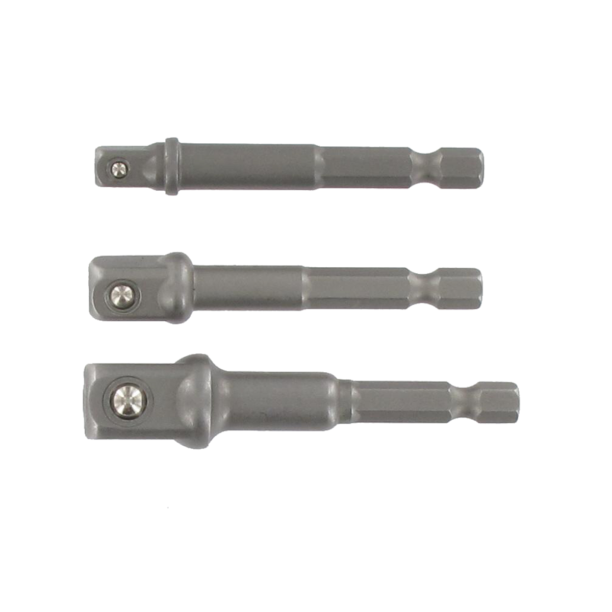 Adapterset voor Doppen 3dlg 1/4+3/8+1/2