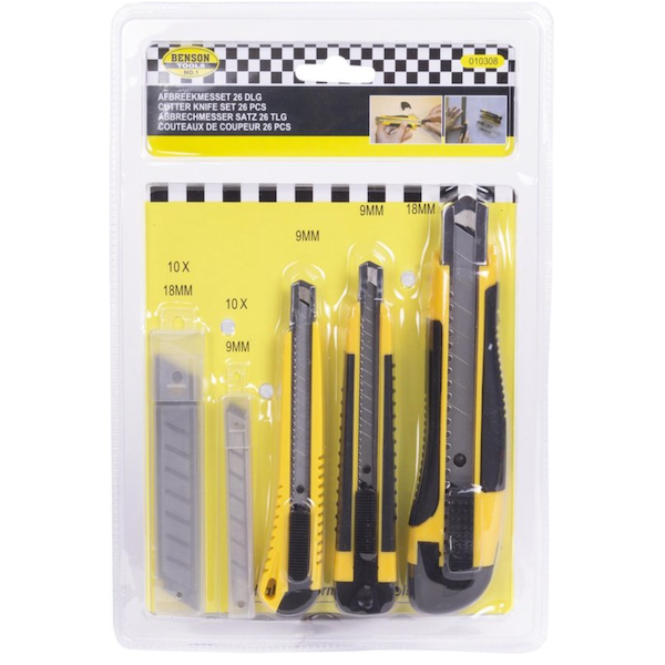 Afbreekmessen Set 26dlg