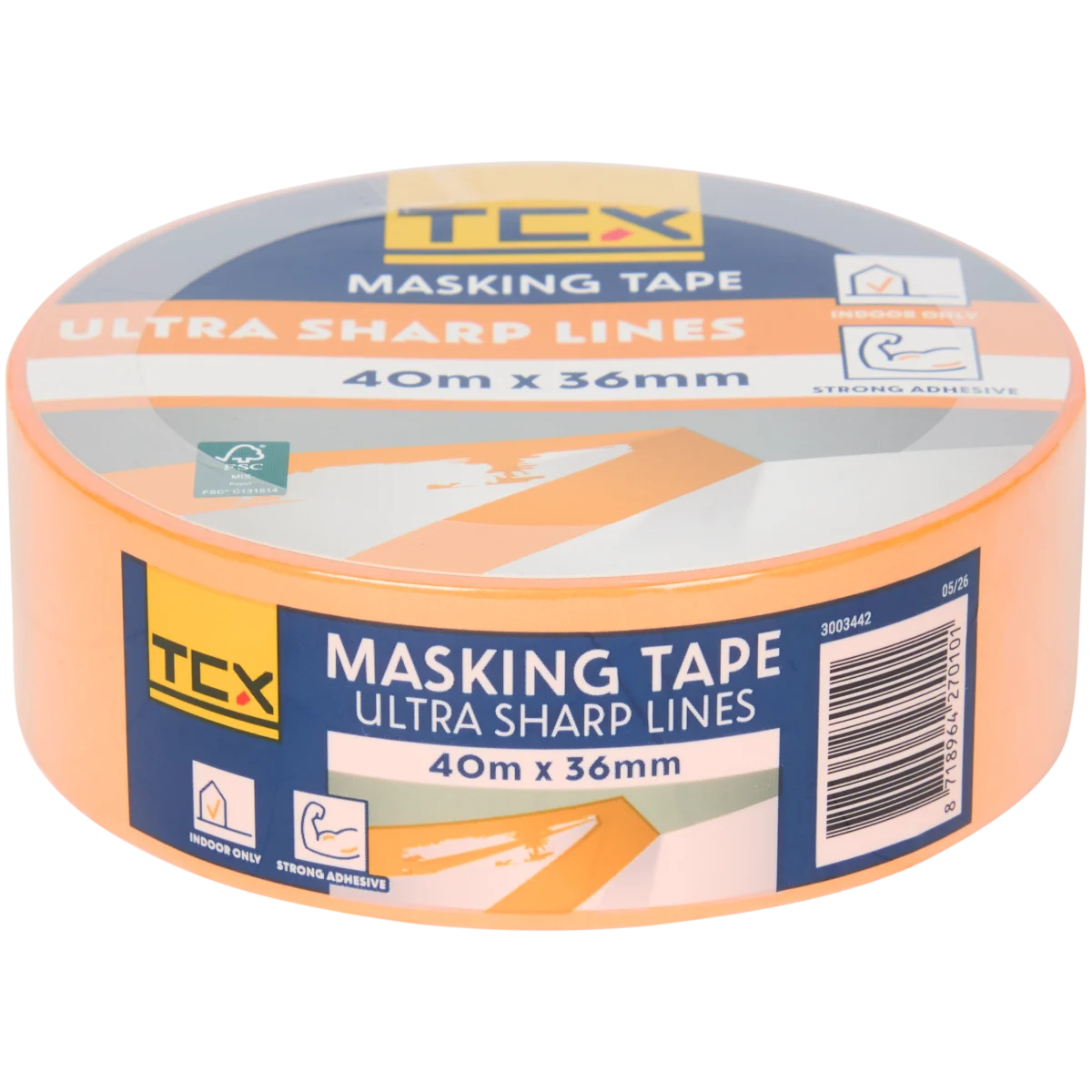Afplaktape Geel 40 m X 36 mm
