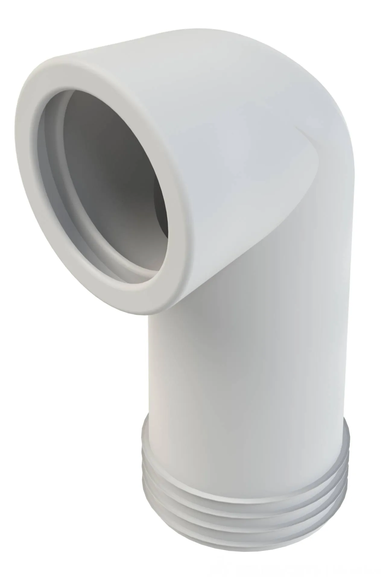 Afvoerbocht No 301a L=65mm, Wit