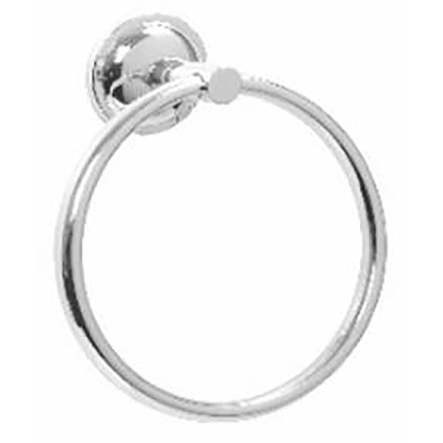 Aqua Blue Handdoekring Chroom