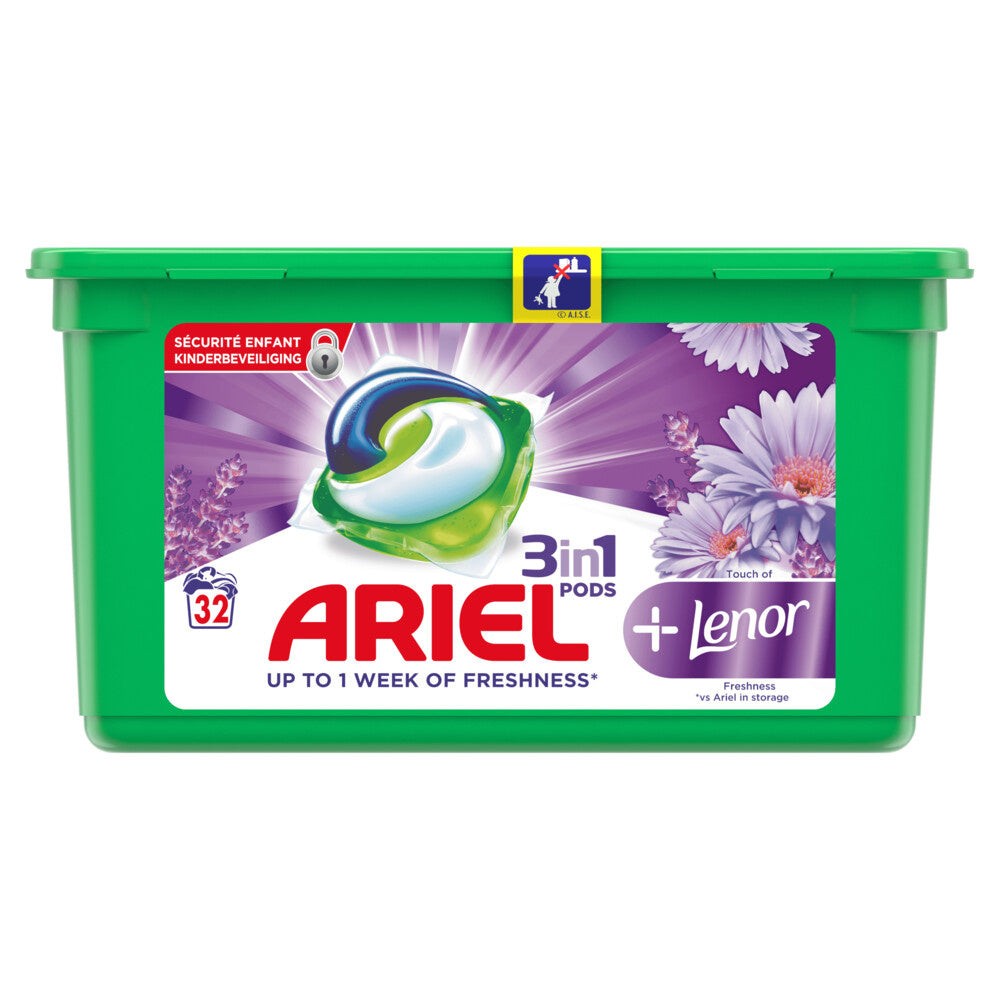 Ariel 3in1 Pods Lavendel 32st + Lenor
