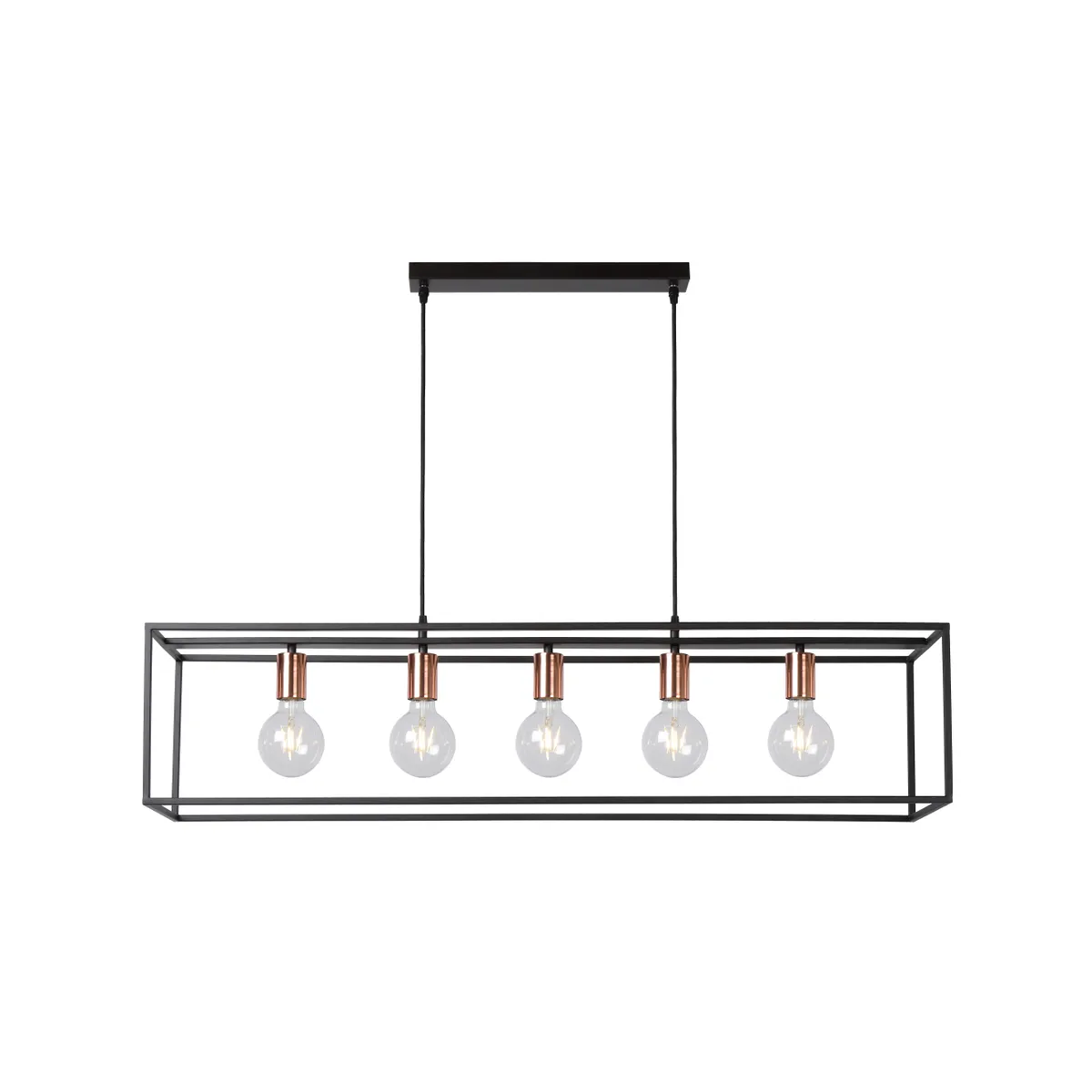 Arthur Pendel 5xe27 25/25/110cm Zwart