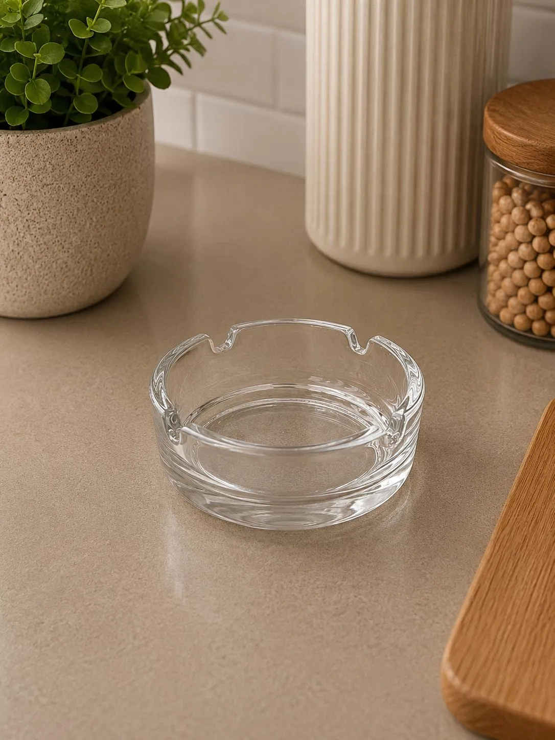 Asbak Glas 10.5 cm Laag