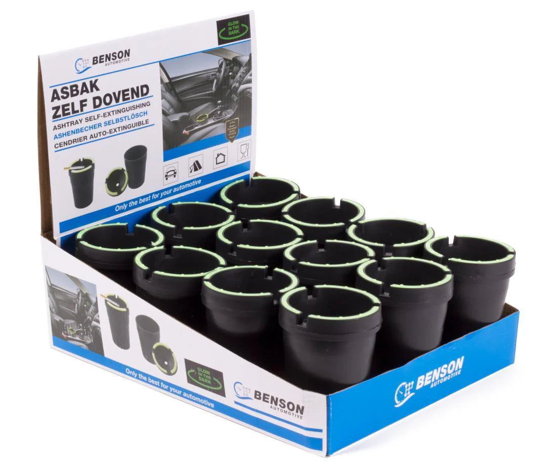 Asbak Zelfdovend Glow in Dark 6