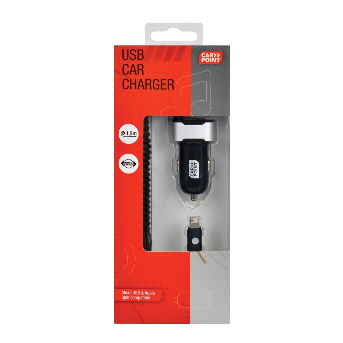 Carpoint 12v/24v 8 Pin Autolader + Usb-a 2.4 2