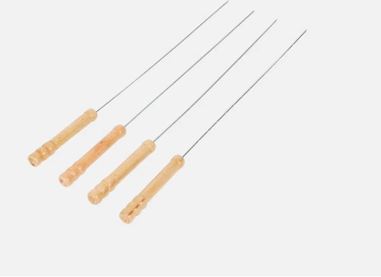 Barbeque Spies 4st Houten Handvat