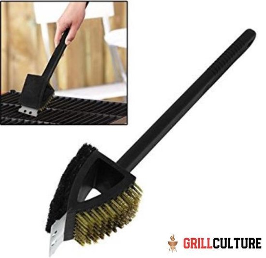 Bbq Borstel 3in1 Rvs + Grip 3