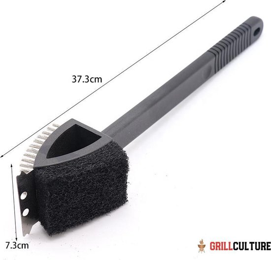 Bbq Borstel 3in1 Rvs + Grip 4