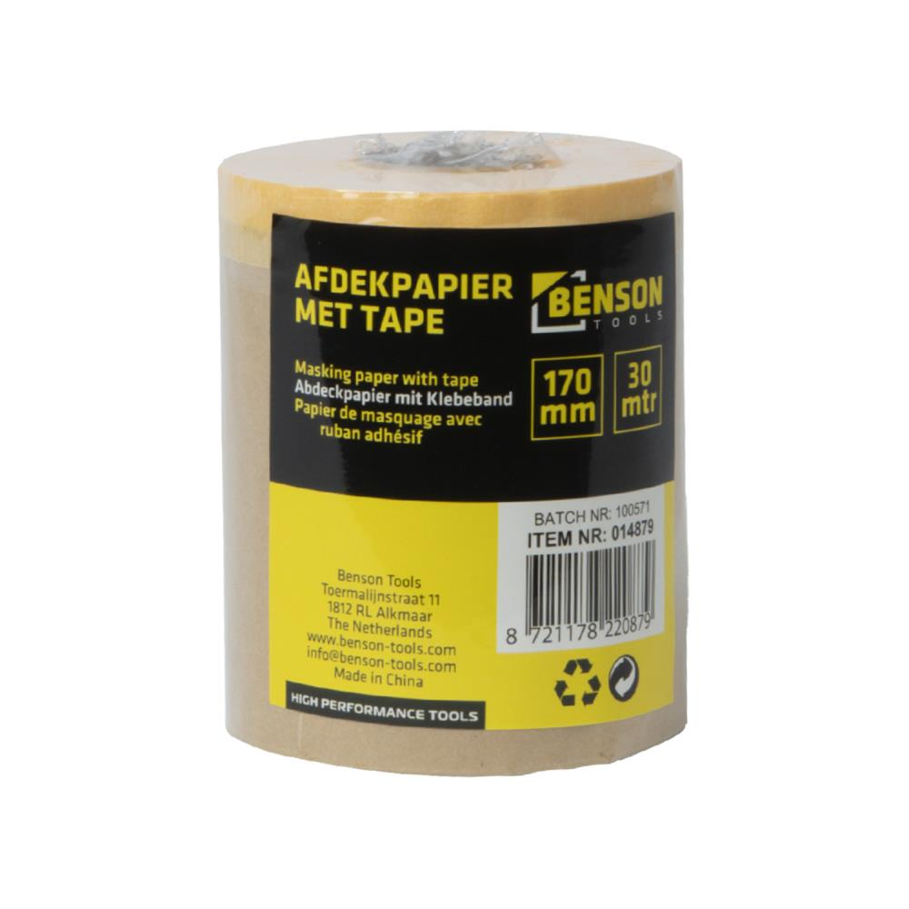 Benson Afdekpapier met Tape 30mx170mm 2