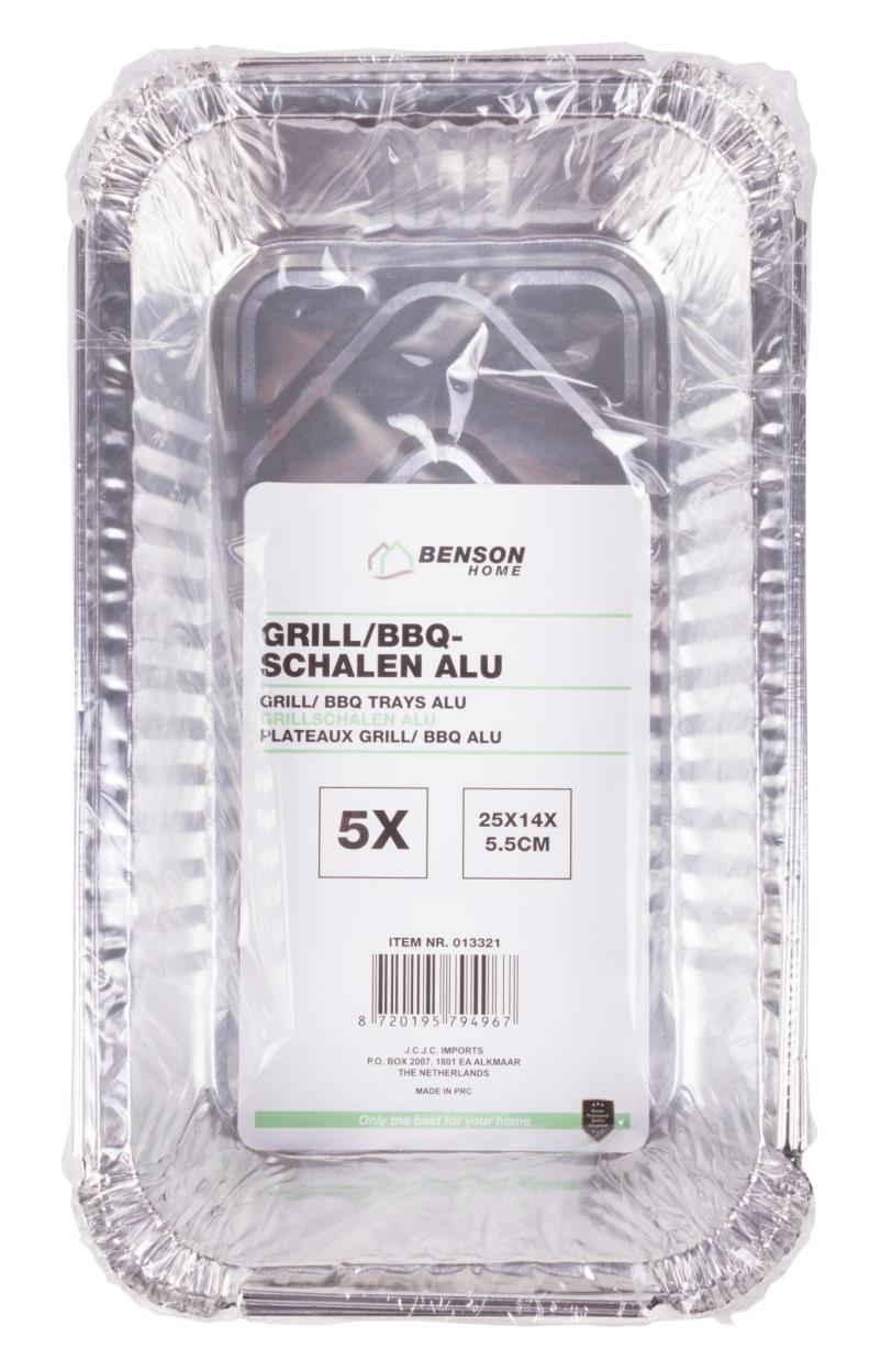 Benson Alu Gril Schaal 5dlg 2