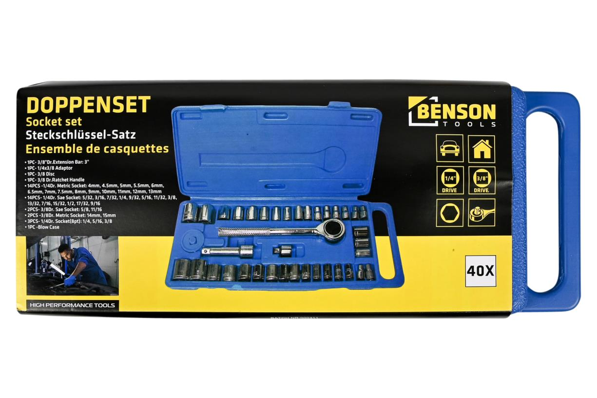 Benson Dopsleutelset 40delig 5