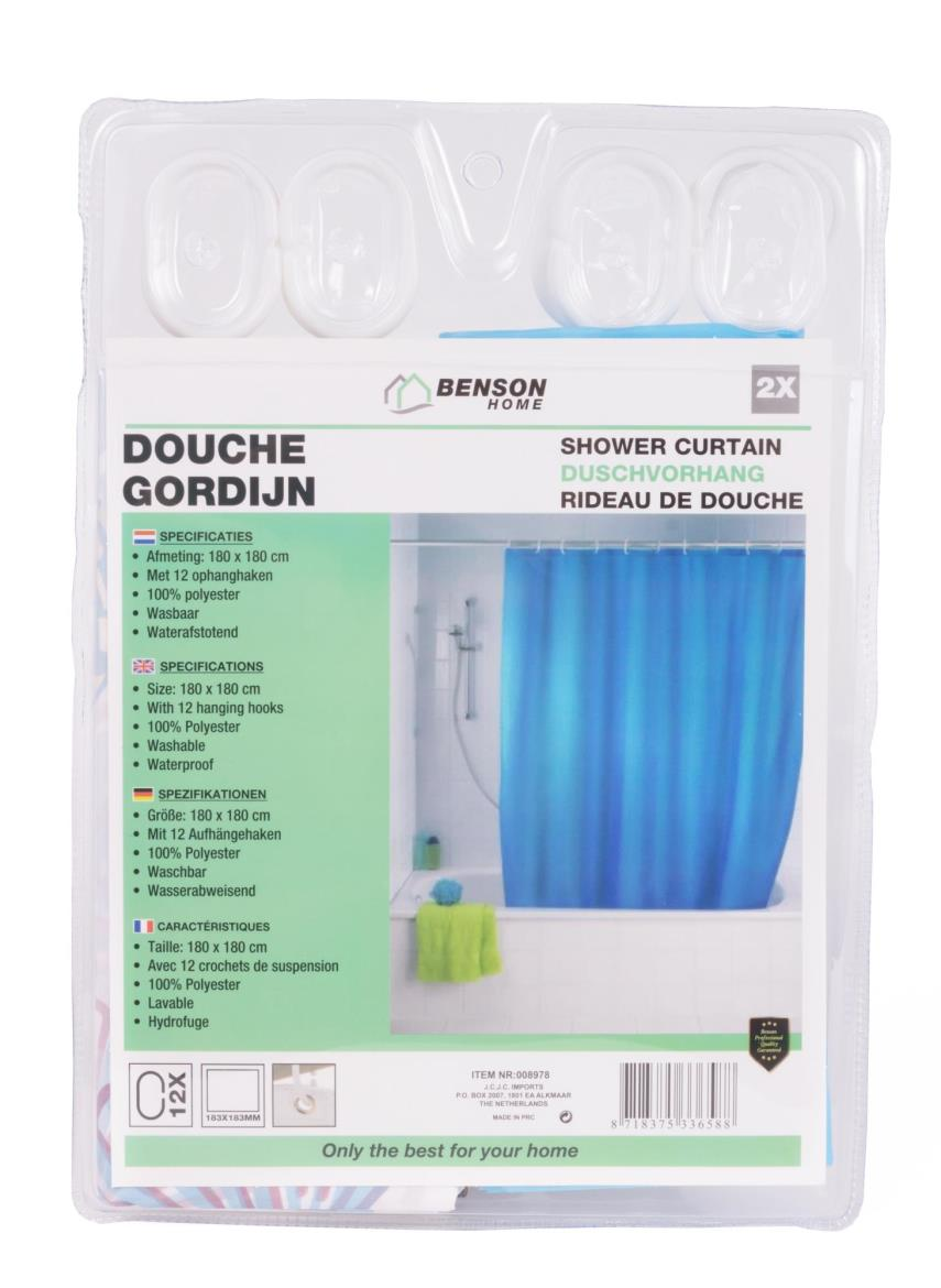 Benson Douchgordijn 2dlg