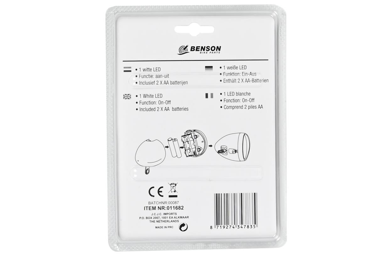 Benson Fietskoplamp 1 Led Chrome 3