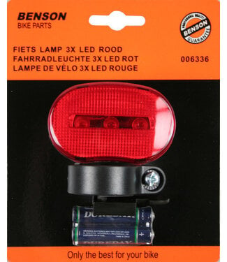 Benson Fietslamp 3x Led Rood 2