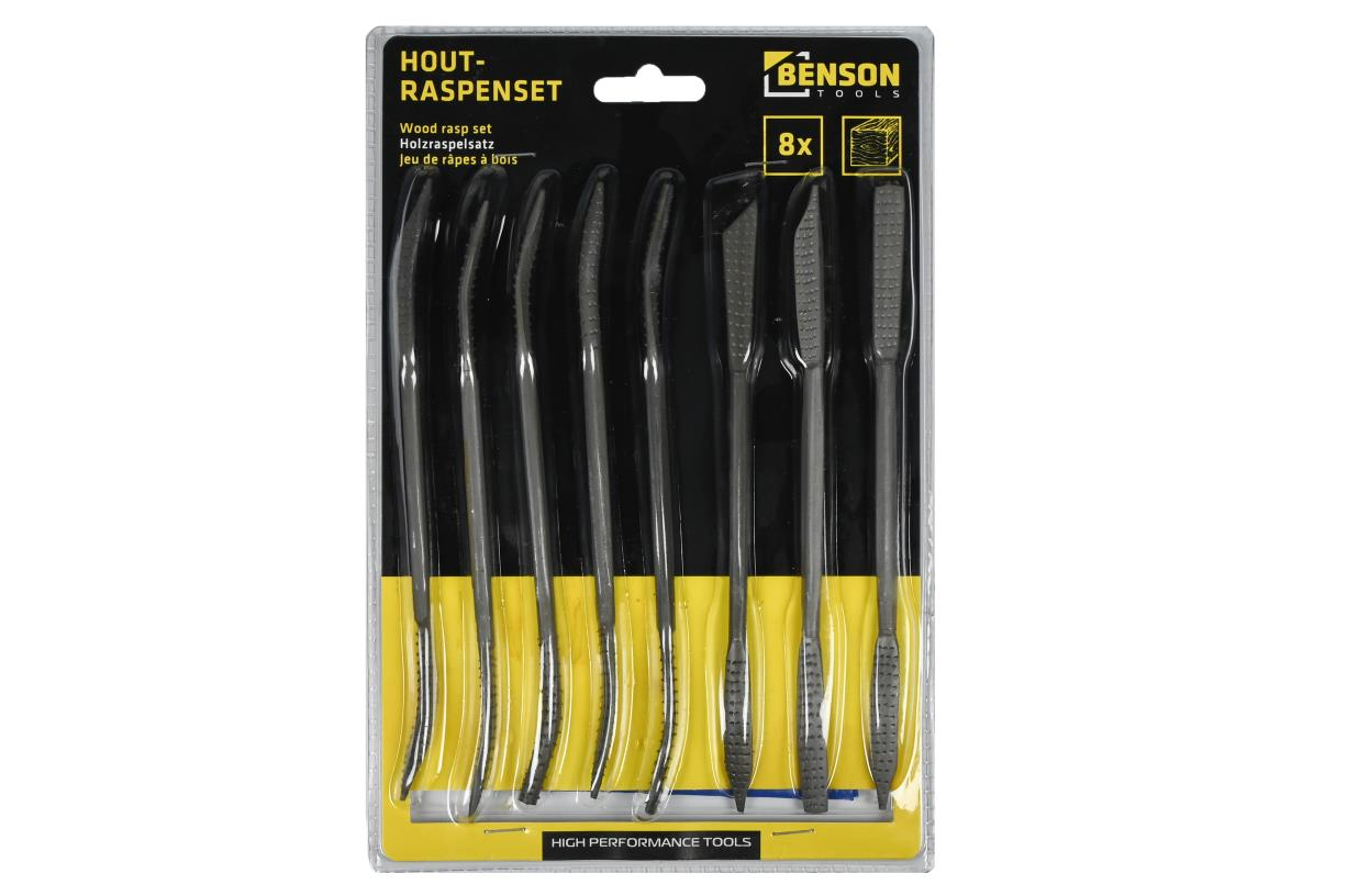 Benson Hout Raspen Set 8dlg