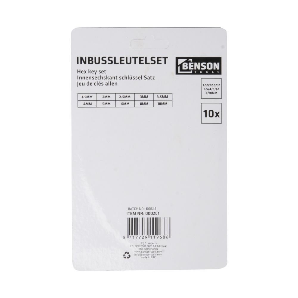 Benson Inbussleutel Set 10dlg 4