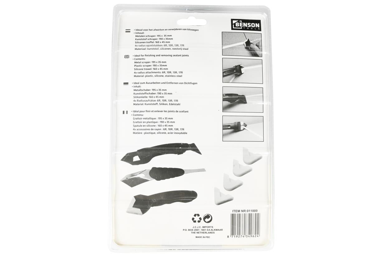 Benson Kit Gereedschap Schrapenset 8delig 2