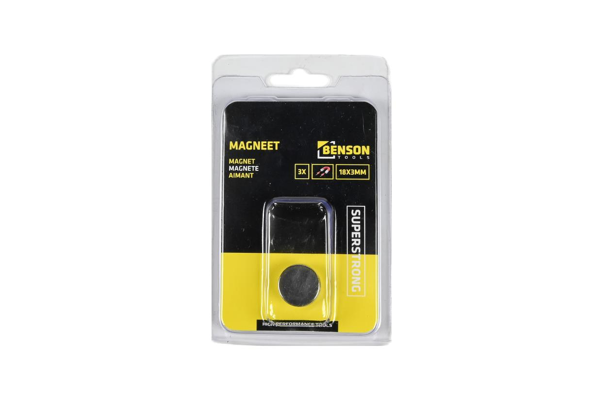 Benson Magneet 3st 18x3mm 4