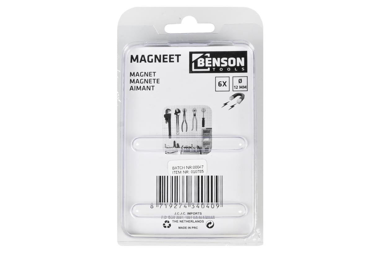Benson Magneet 6st 12x3mm 3
