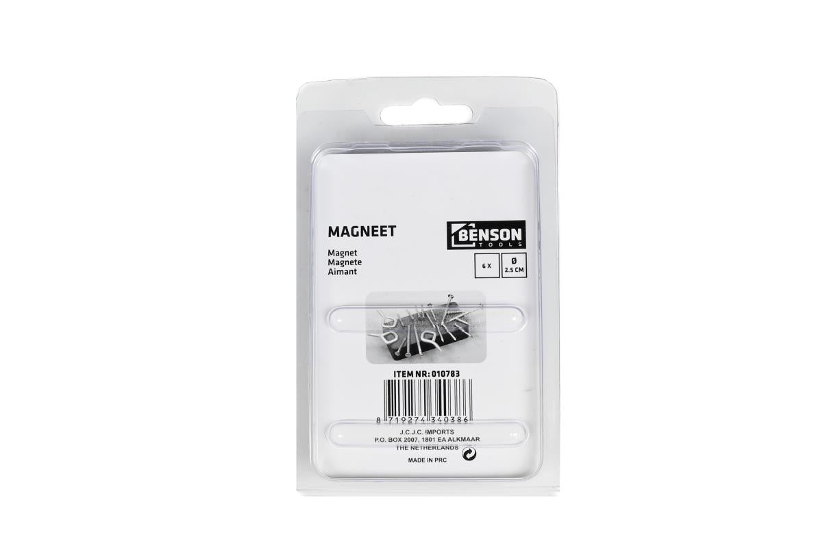 Benson Magneet 6x 2.5 cm 6
