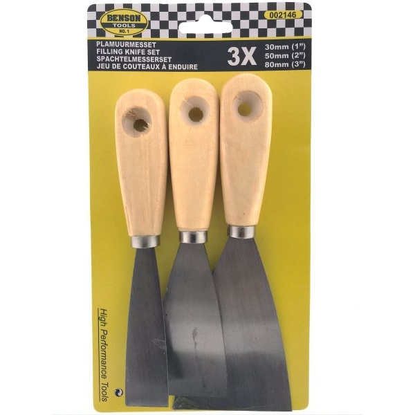 Benson Plamuurmes Set 3dlg