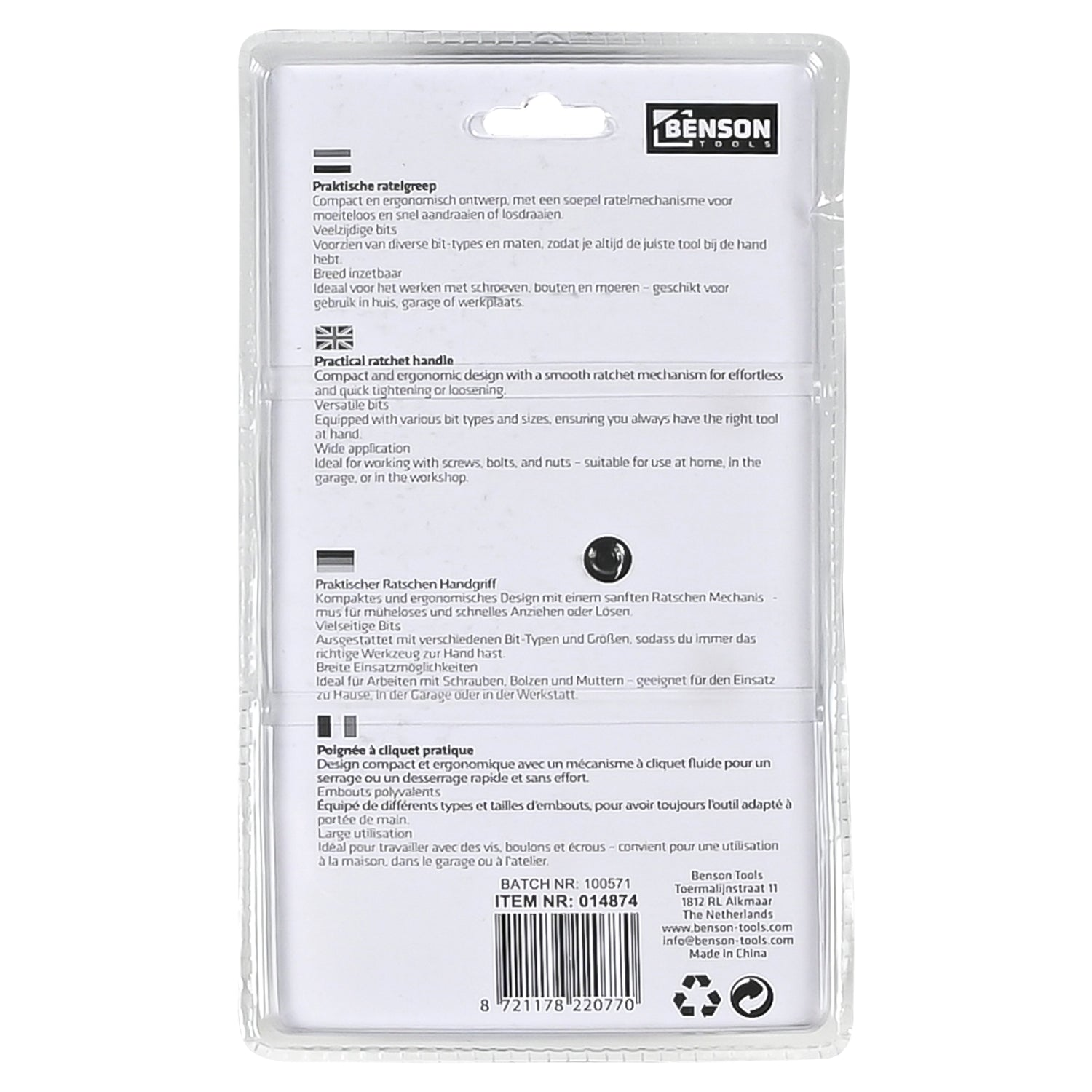 Benson Ratel Schr.draaier Set 37delig 2