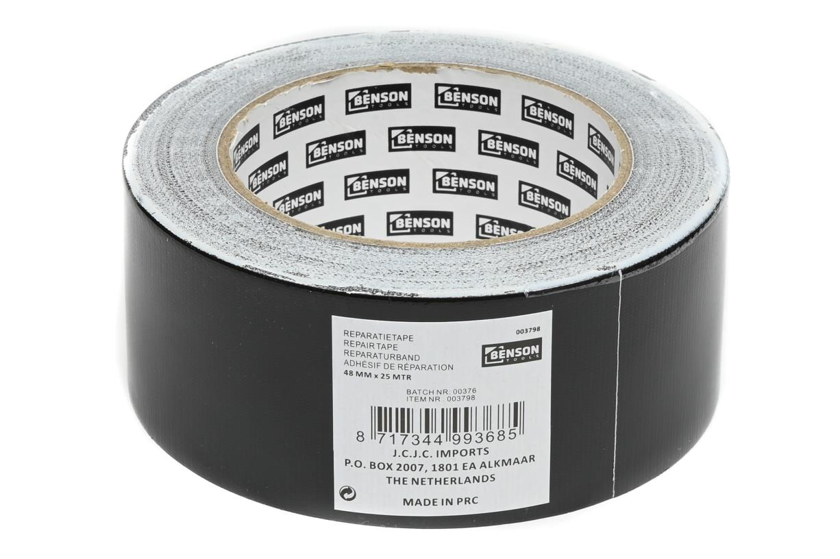 Benson Reparatietape 25mtr Space Zwart