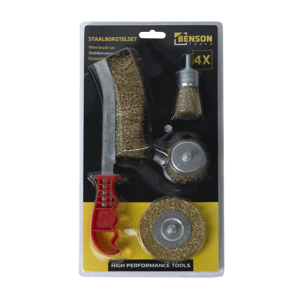 Benson Staalborstel Set 4dlg 2