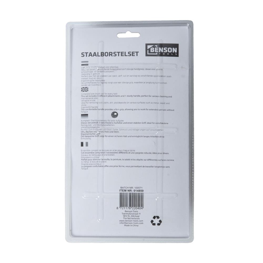 Benson Staalborstel Set 4dlg 3