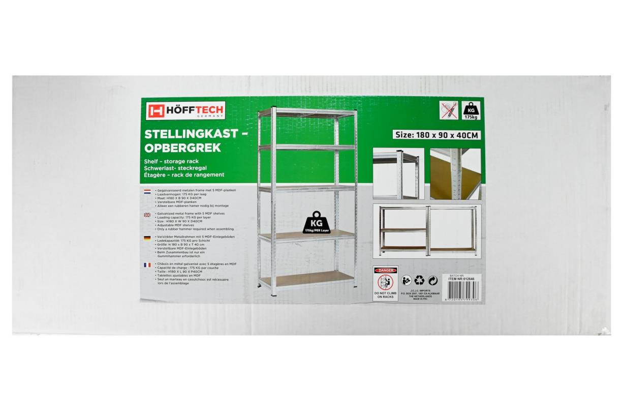 Benson Stellingkast Shelving 180x90x40cm 6