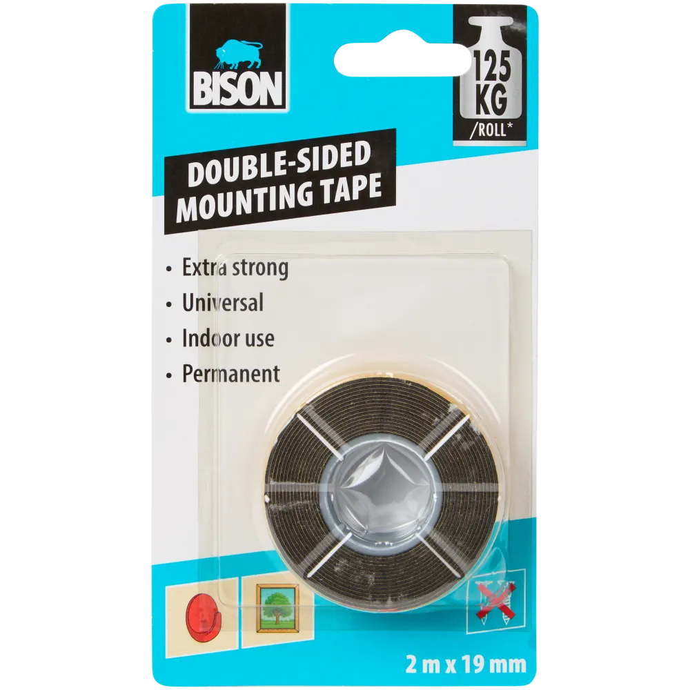 Bison Dubbelzijdig Tape 2 m X 19 mm