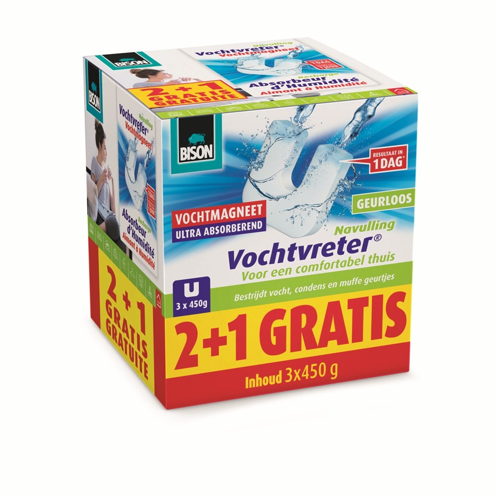 Bison Vochtvreter Navulling 2+1 Gratis 1050 g