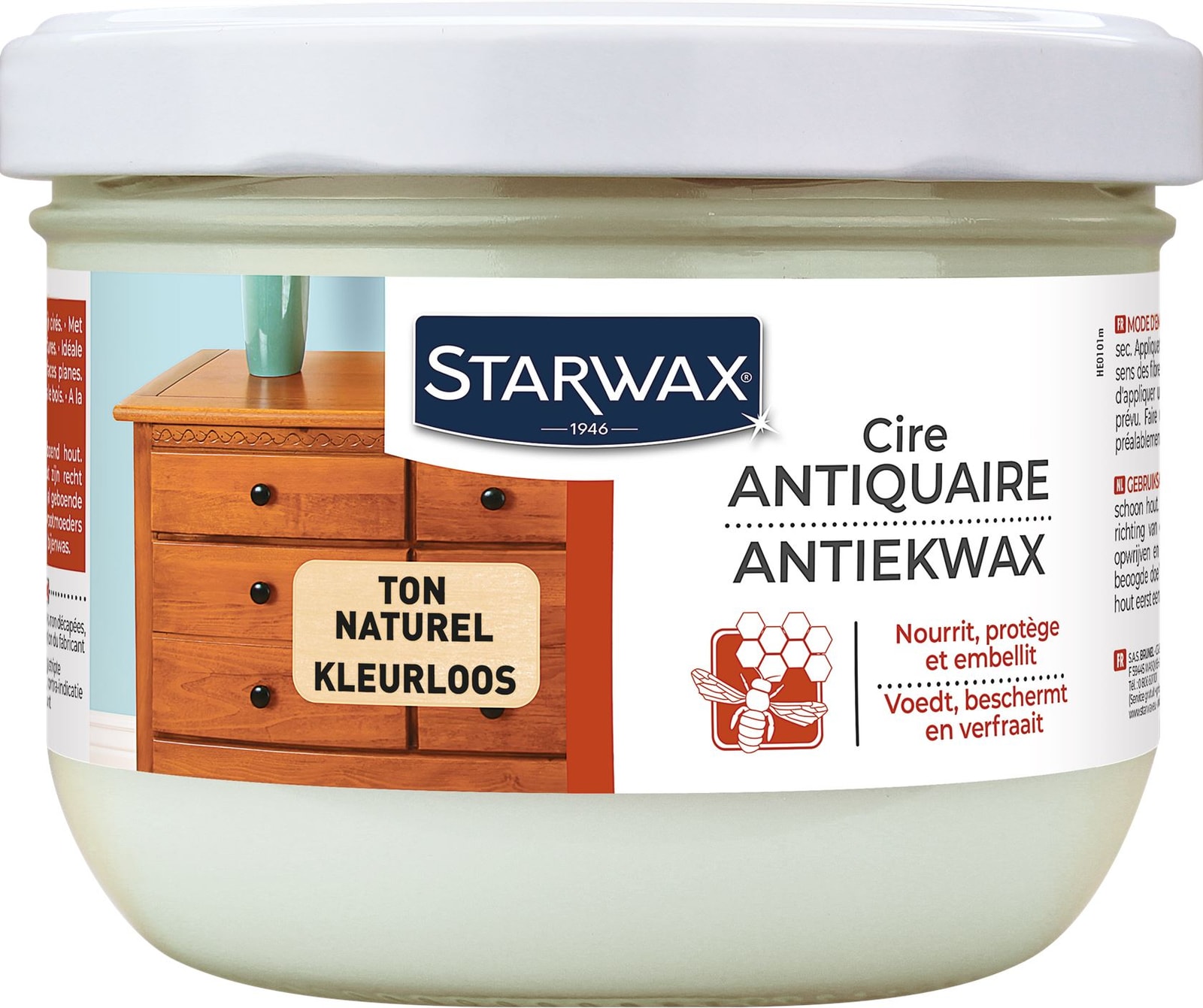 Boenwas Vast 375gr Natuur Starwax