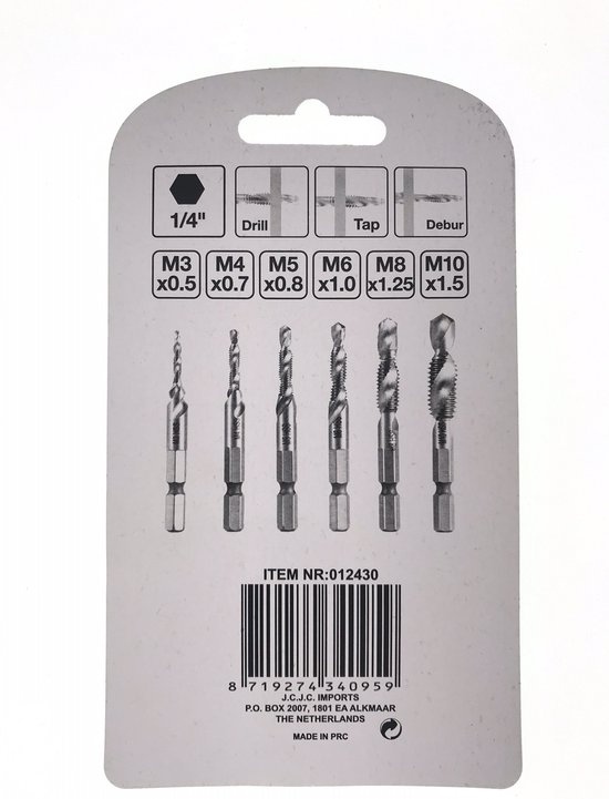 Boor Tap Set 6dlg 4