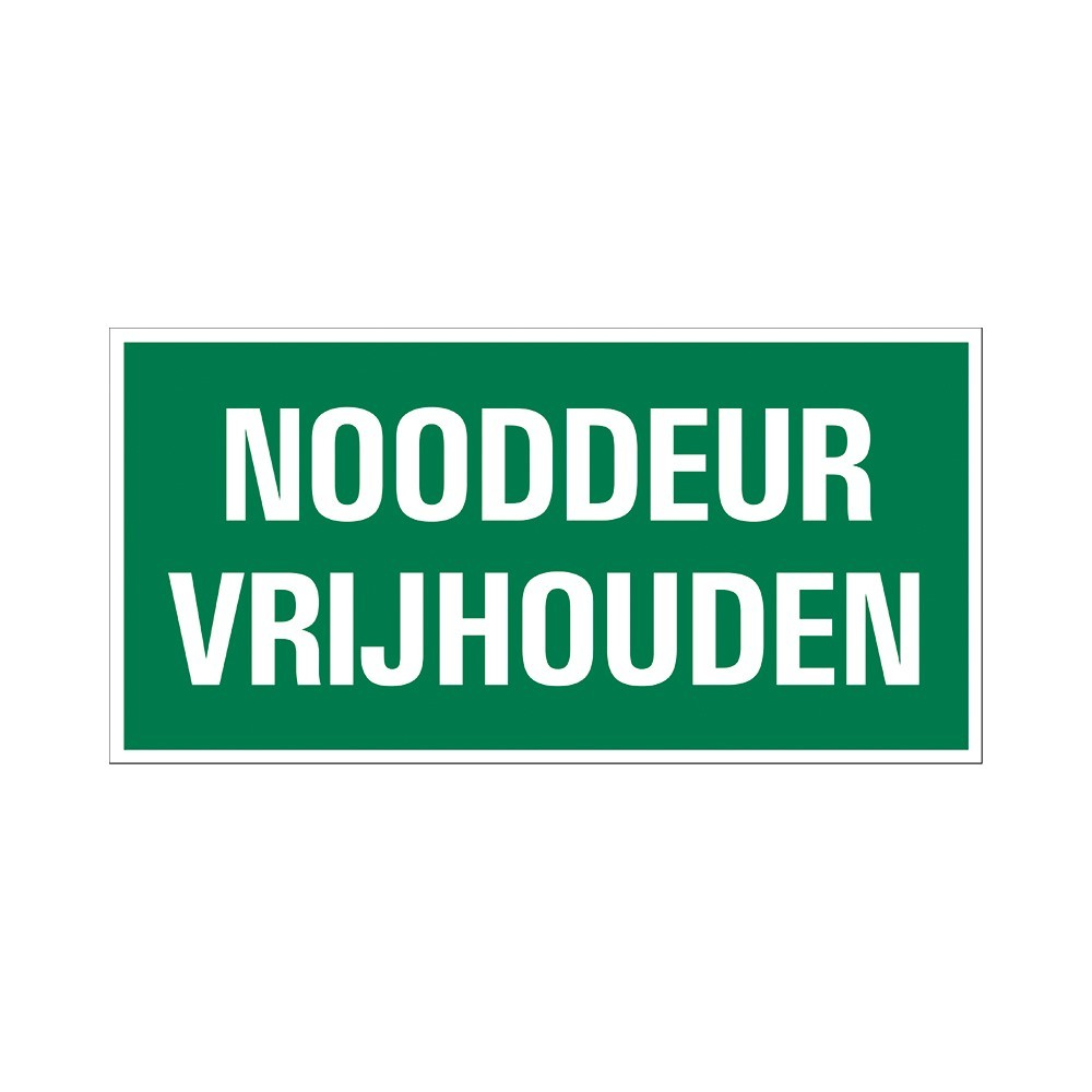 Bord 150x300 Vluchtweg Nooddeur Vrij