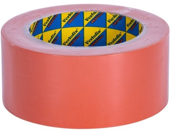 Bouwtape Oranje 50 mm X 33mtr 4