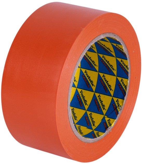 Bouwtape Oranje 50 mm X 33mtr