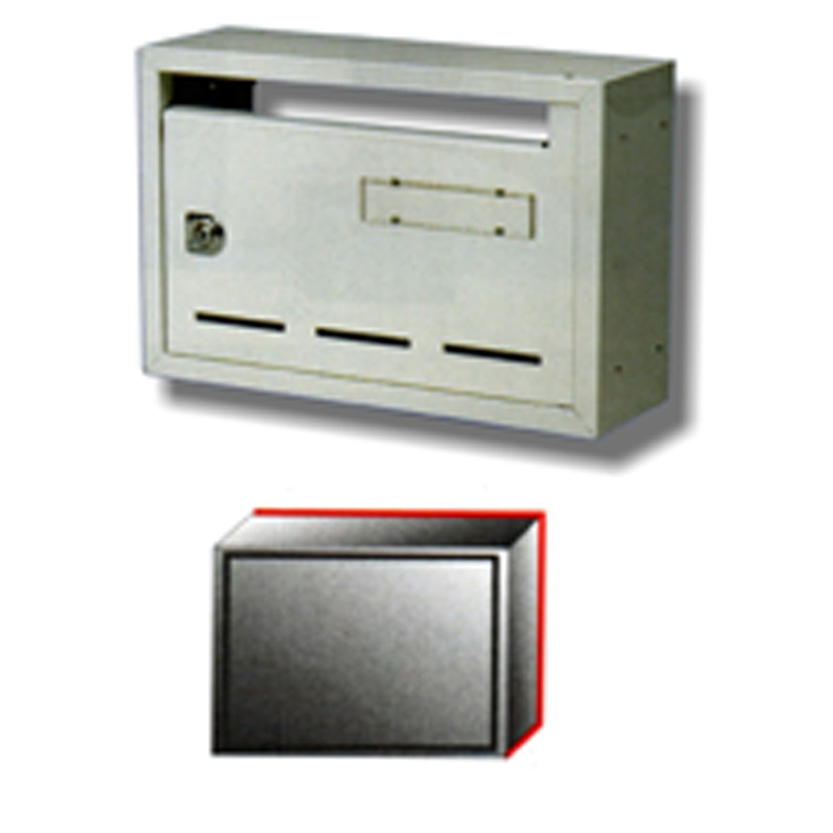 Brievenbus Horizontale 200,wit 300x200x100mm