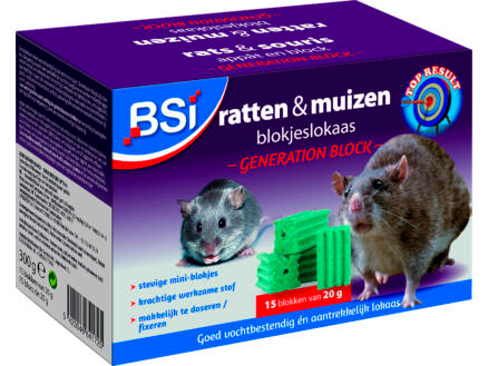 Bsi Blokjes Anti Muis en Rat 15x20g 2